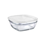 bowl con tapa blanca 200 cl 20 cm h7.8 cm ct lys carre, DURALEX