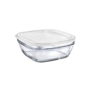 bowl con tapa blanca 200 cl 20 cm h7.8 cm ct lys carre, DURALEX