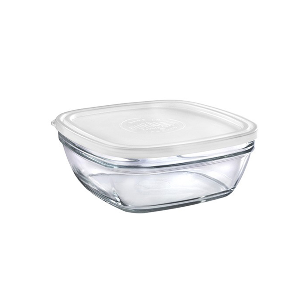bowl con tapa blanca 200 cl 20 cm h7.8 cm ct lys carre, DURALEX