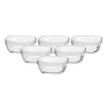 Juego de 6 ensaladeras 310 cl 23 cm h9 cm f lys carre, DURALEX