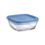 refractario recipiente apilable tapa azul 310 cl 23.2 cm h9.3 cm ct lys carre, DURALEX