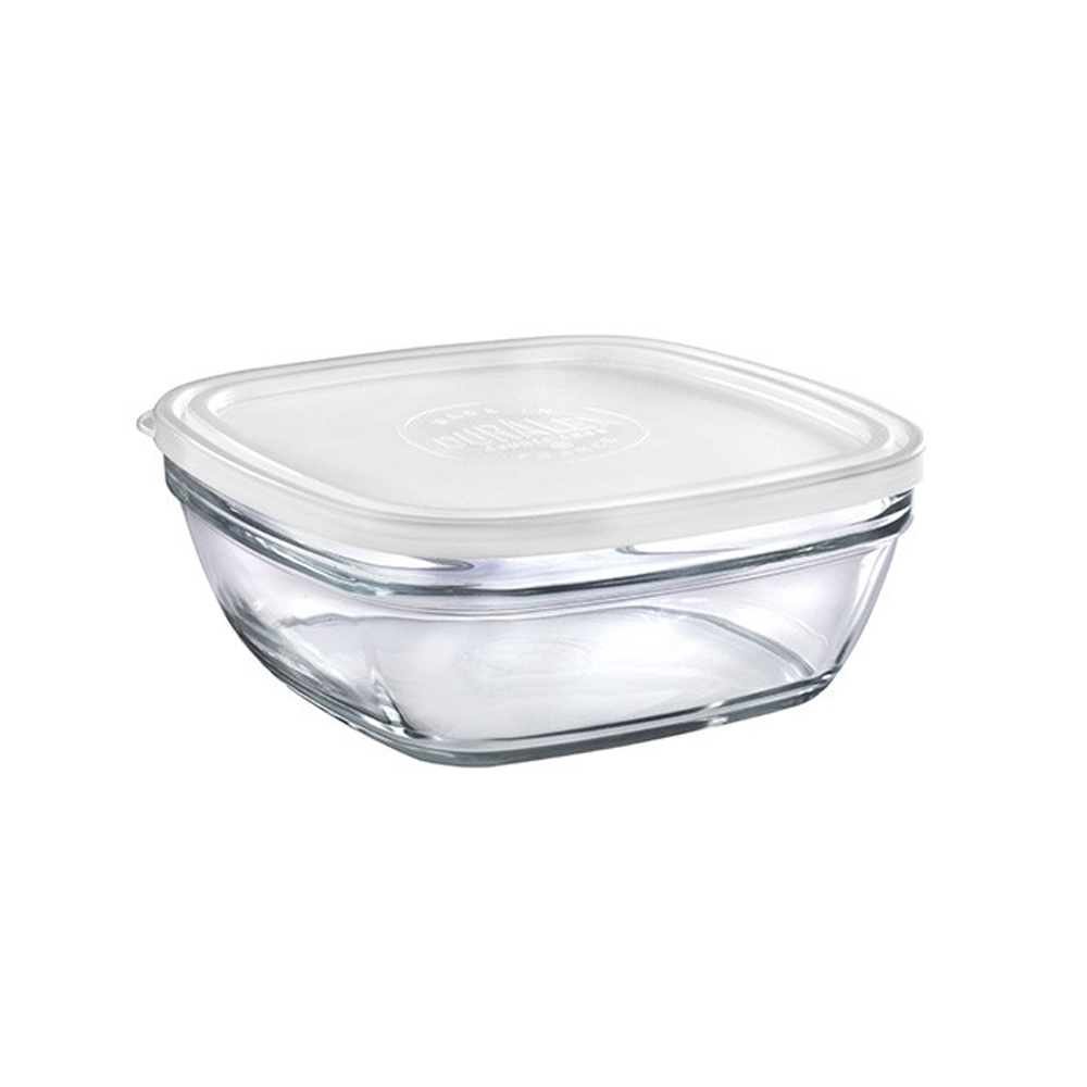 bowl con tapa blanca 310 cl 23 cm h9 cm ct lys carre, DURALEX