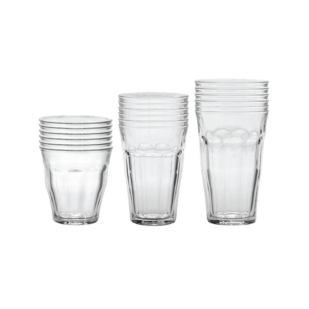 Juego de 18 vasos s picardie, DURALEX