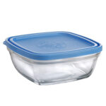 refractario recipiente apilable tapa azul 61 cl 14.2 cm h5.8 cm ct lys carre, DURALEX