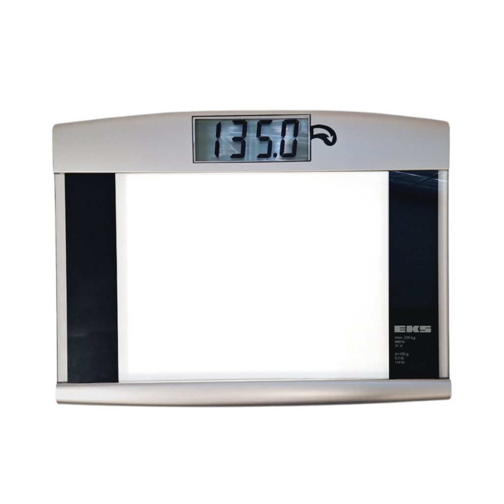 Báscula de baño con diseño extraplano, 200 kg de capacidad, graduación de 100g, EKS
