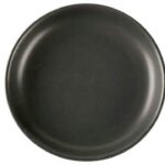 Plato coupe de mate negro 15.24 cm de diámetro, de porcelana, PRINZ