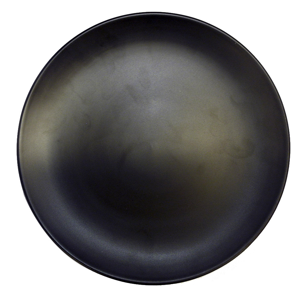 Plato coupe de mate negro 25 cm de diámetro, de porcelana, PRINZ