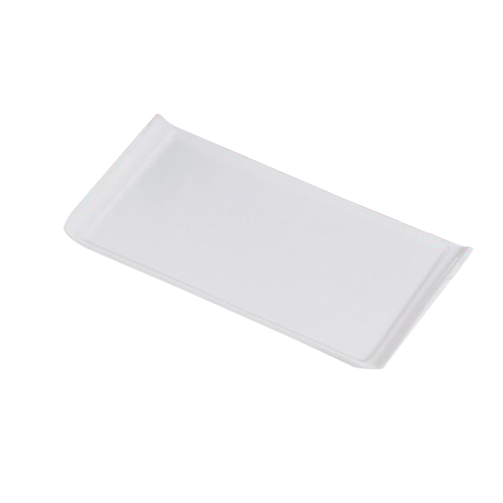 Platón rectangular con borde a los lados 33 x 15 cm, de porcelana, PRINZ