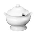 Juego de sopera con tapa, de 24 cm de diámetro, de porcelana, PRINZ