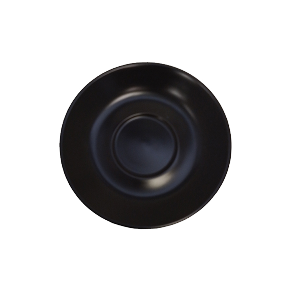 Plato para taza jumbo color negro con acabado mate, de 16.5 cm de diámetro, Prinz