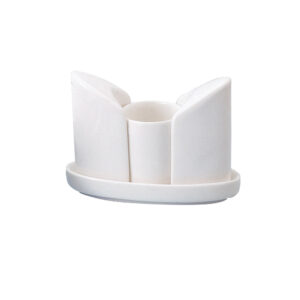 Juego de salero, Pimientero y palillero con bandeja de 13 cm, de porcelana, PRINZ