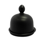 Mantequillera negra de 8.89 cm, de porcelana, PRINZ