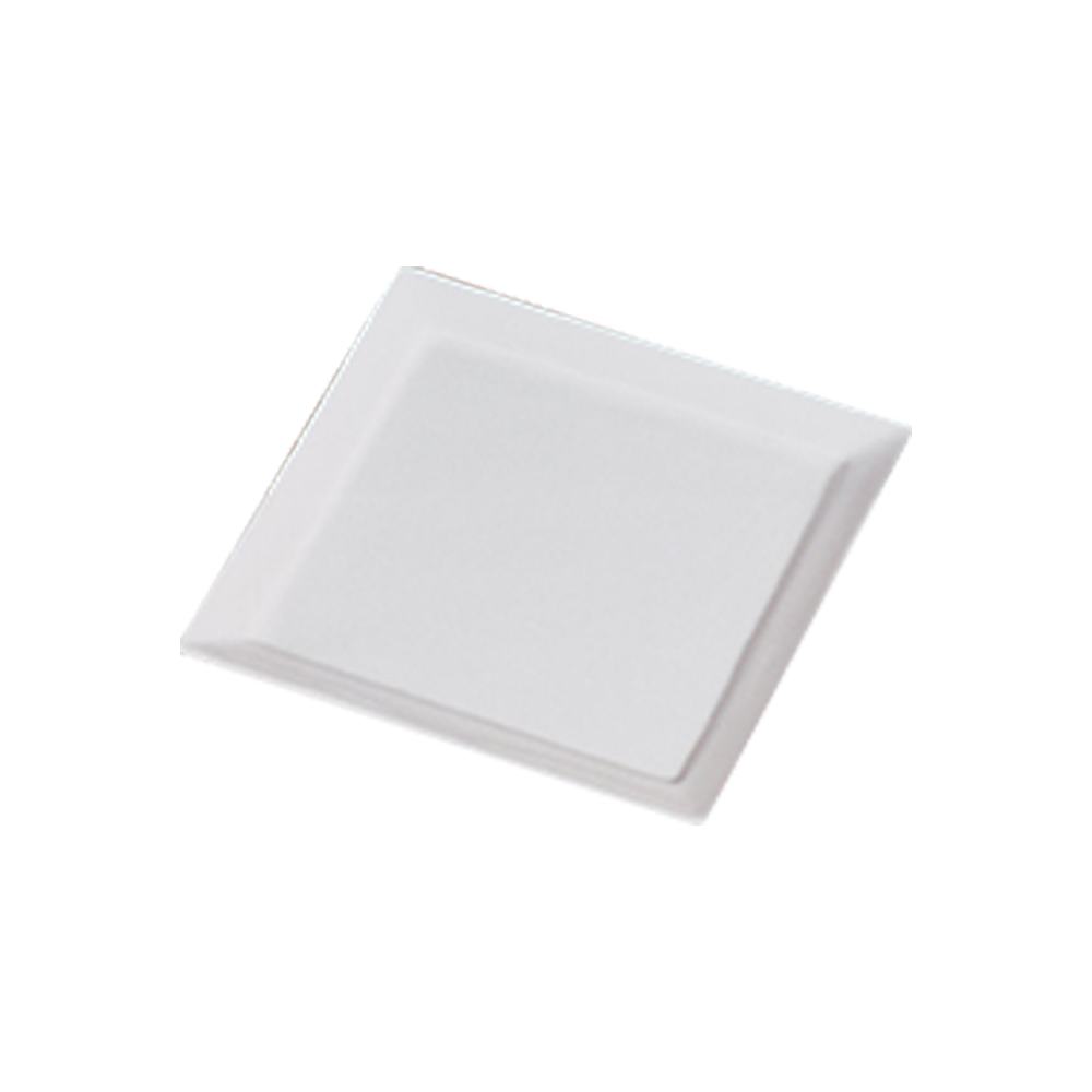 Plato cuadrado con borde angosto (fondo plano), de 30 cm, de porcelana, PRINZ