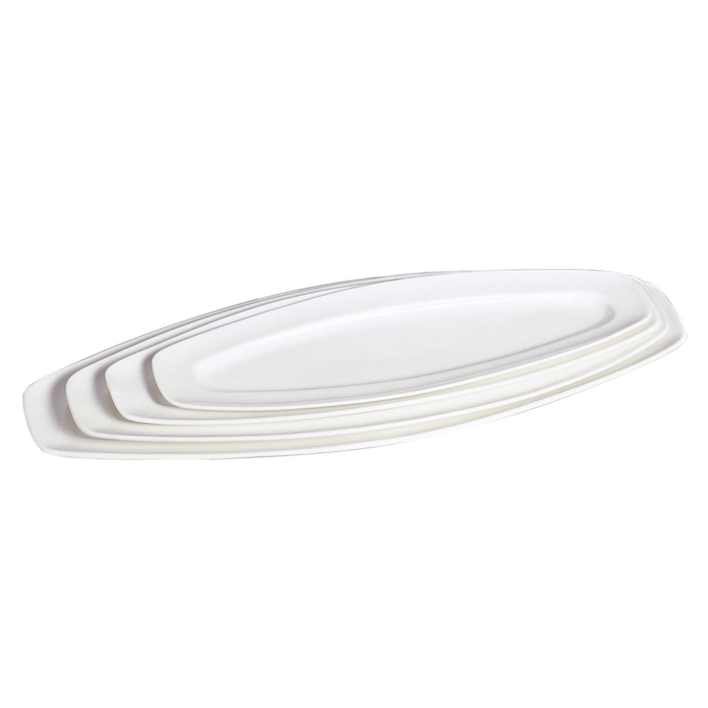 Platón oval striped 48 cm, de porcelana, PRINZ
