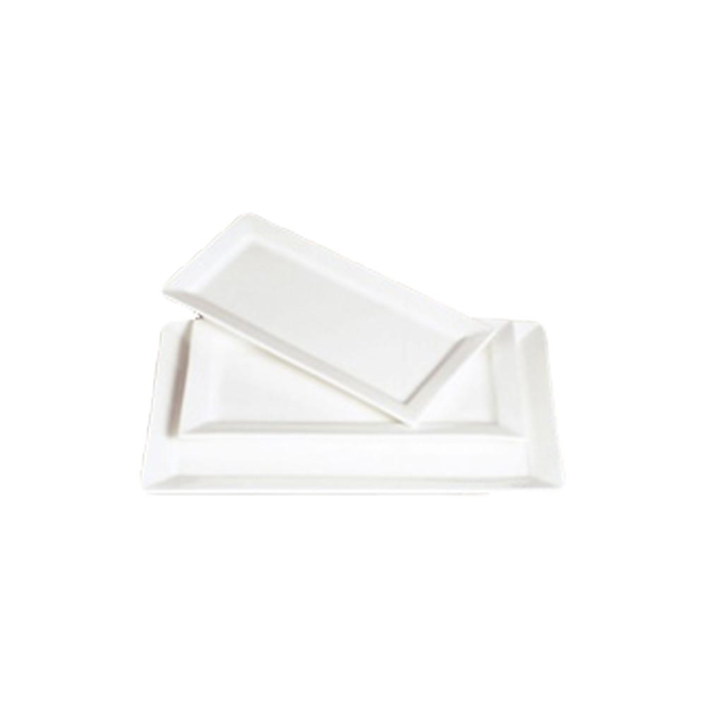 Plato rectangular, de 35.5 cm, de porcelana, PRINZ
