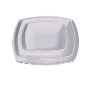 Plato hondo cuadrado coupe de 21 cm, de porcelana, PRINZ