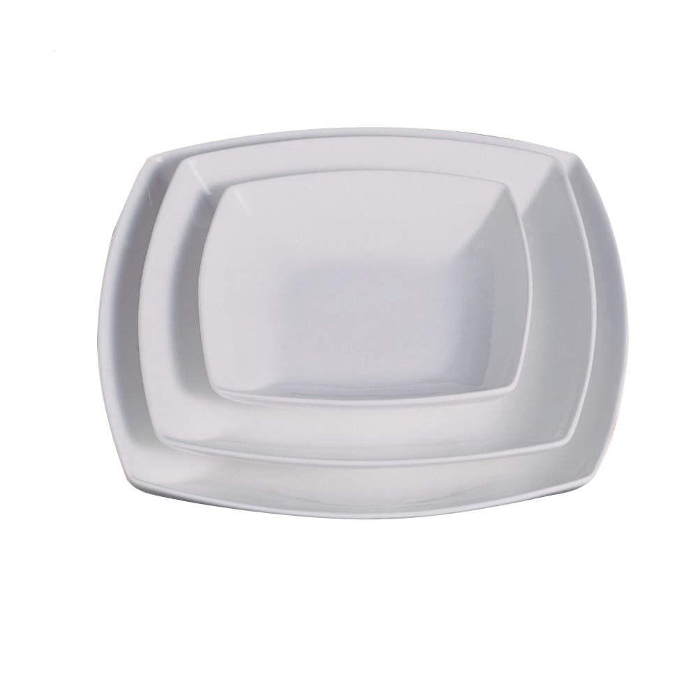 Plato hondo cuadrado coupe de 21 cm, de porcelana, PRINZ