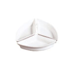 Juego de 3 platos para aderezo triangular de 15 cm, de porcelana, PRINZ