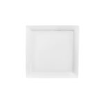 Plato cuadrado, de 27 cm blanco, de porcelana, PRINZ