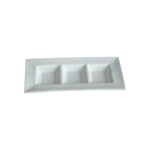 Plato rectangular dividido, de 21.0 x 8.5 x 2.7 cm, de porcelana, PRINZ