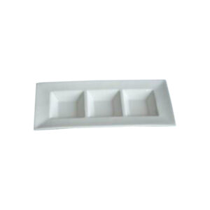 Plato rectangular dividido, de 21.0 x 8.5 x 2.7 cm, de porcelana, PRINZ