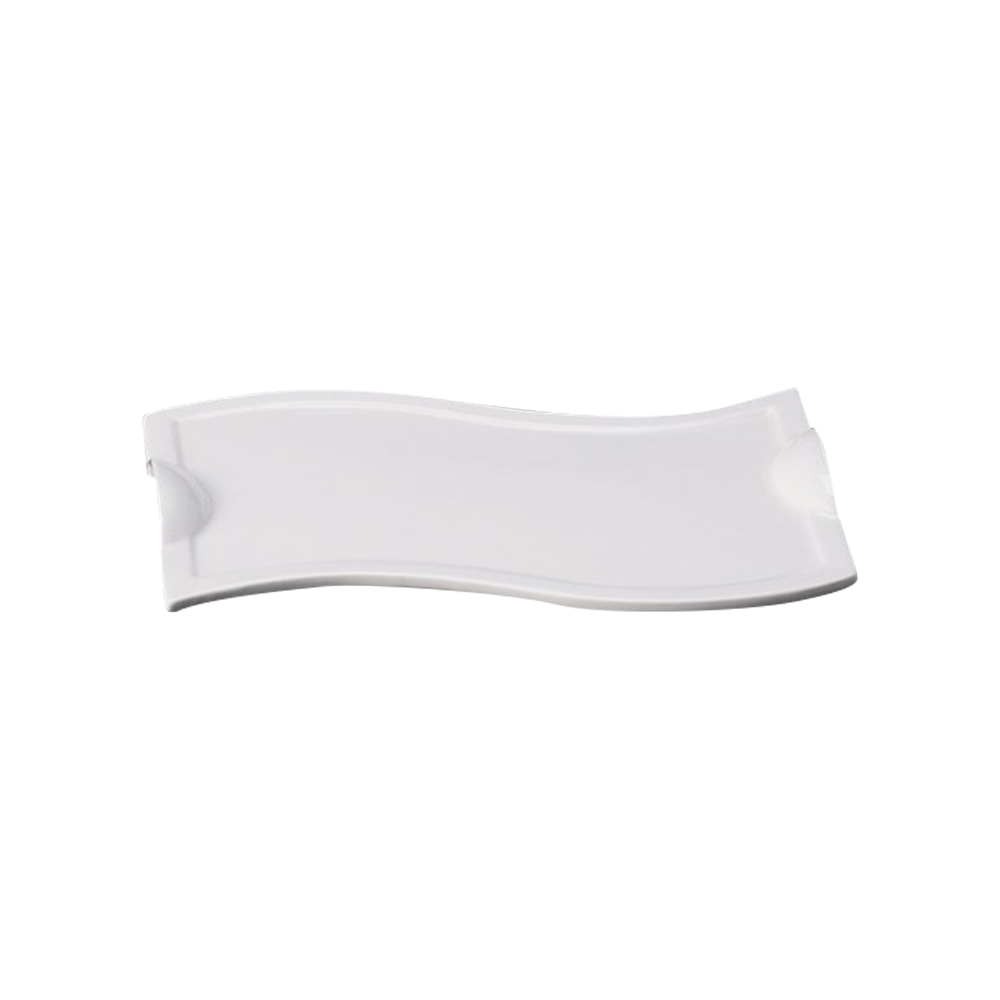Platón rectangular wave 25.5 cm, de porcelana, PRINZ