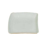 Plato cuadrado, de 15 cm con lados curvados, de porcelana, PRINZ