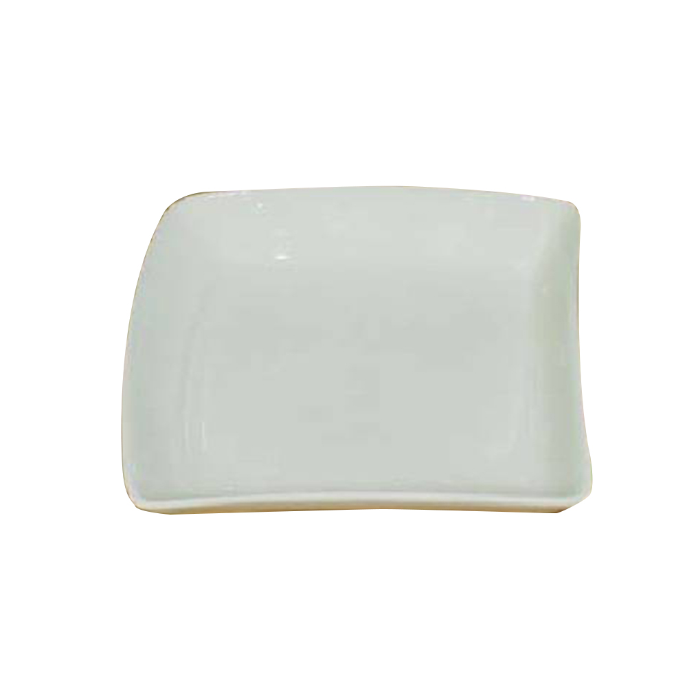 Plato cuadrado, de 15 cm con lados curvados, de porcelana, PRINZ
