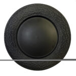 Plato con borde mate negro, de 26 cm de diámetro, de porcelana, PRINZ