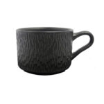 Taza para café mate negra 250 cc, de porcelana, PRINZ