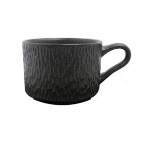 Taza para café mate negra 250 cc, de porcelana, PRINZ