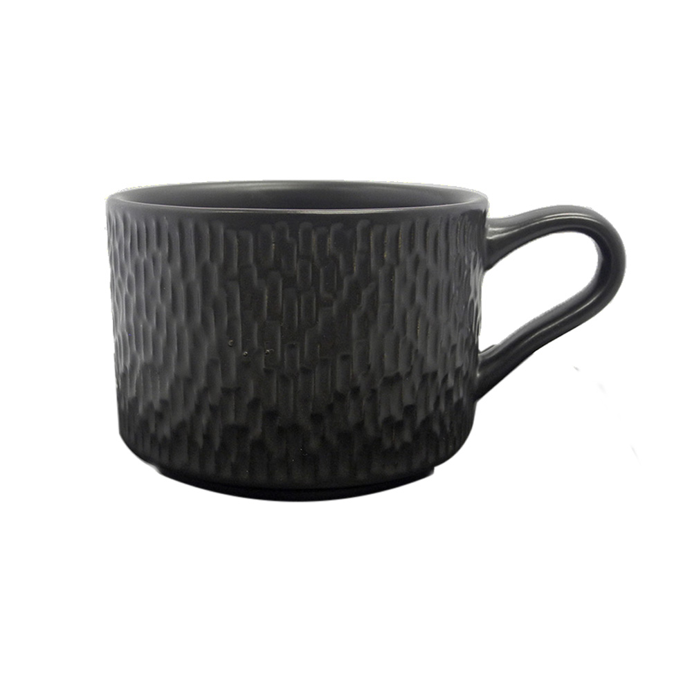 Taza para café mate negra 250 cc, de porcelana, PRINZ