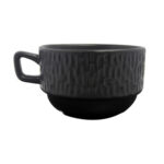 Taza para espresso mate negro 120 cc, de porcelana, PRINZ