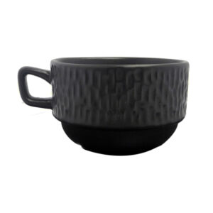Taza para espresso mate negro 120 cc, de porcelana, PRINZ