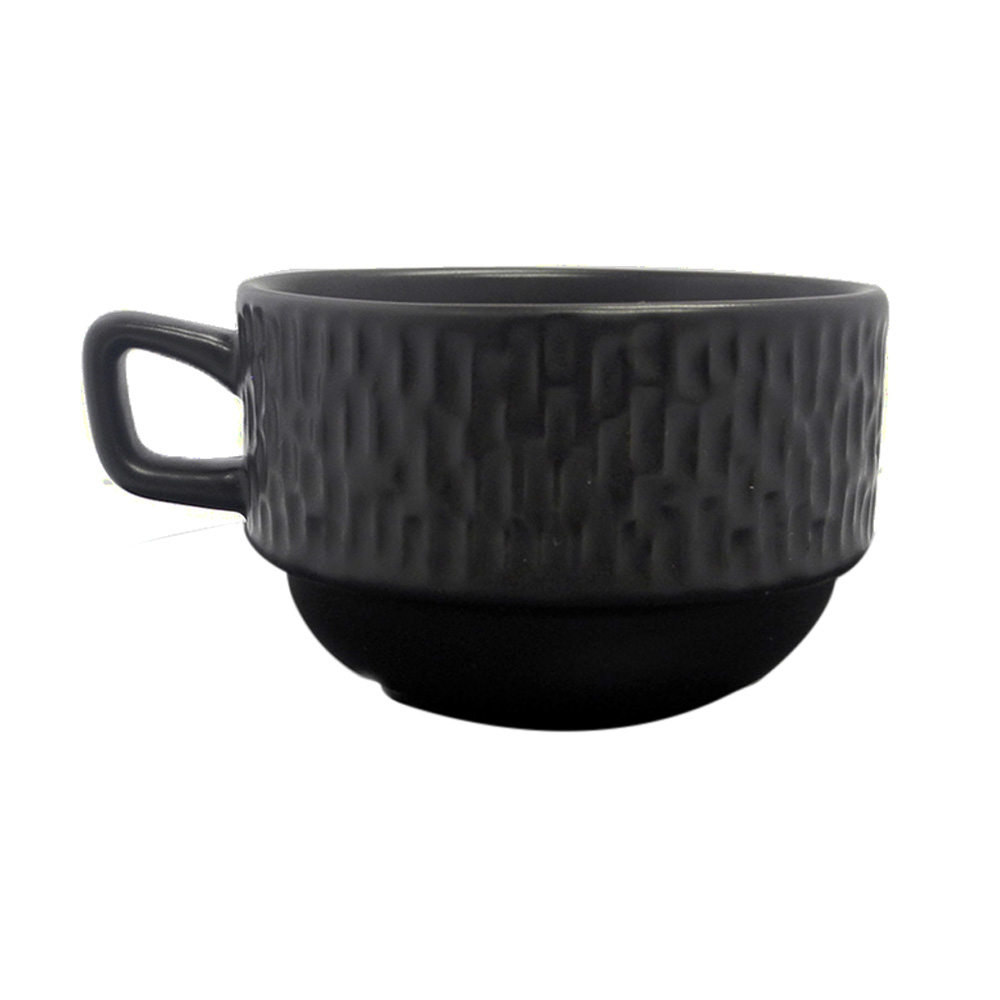 Taza para espresso mate negro 120 cc, de porcelana, PRINZ
