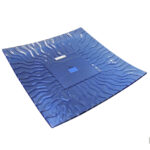 plato cuadrado 37×37 cm vidrio azul