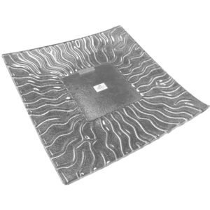 plato cuadrado 37x37 cm vidrio transparente