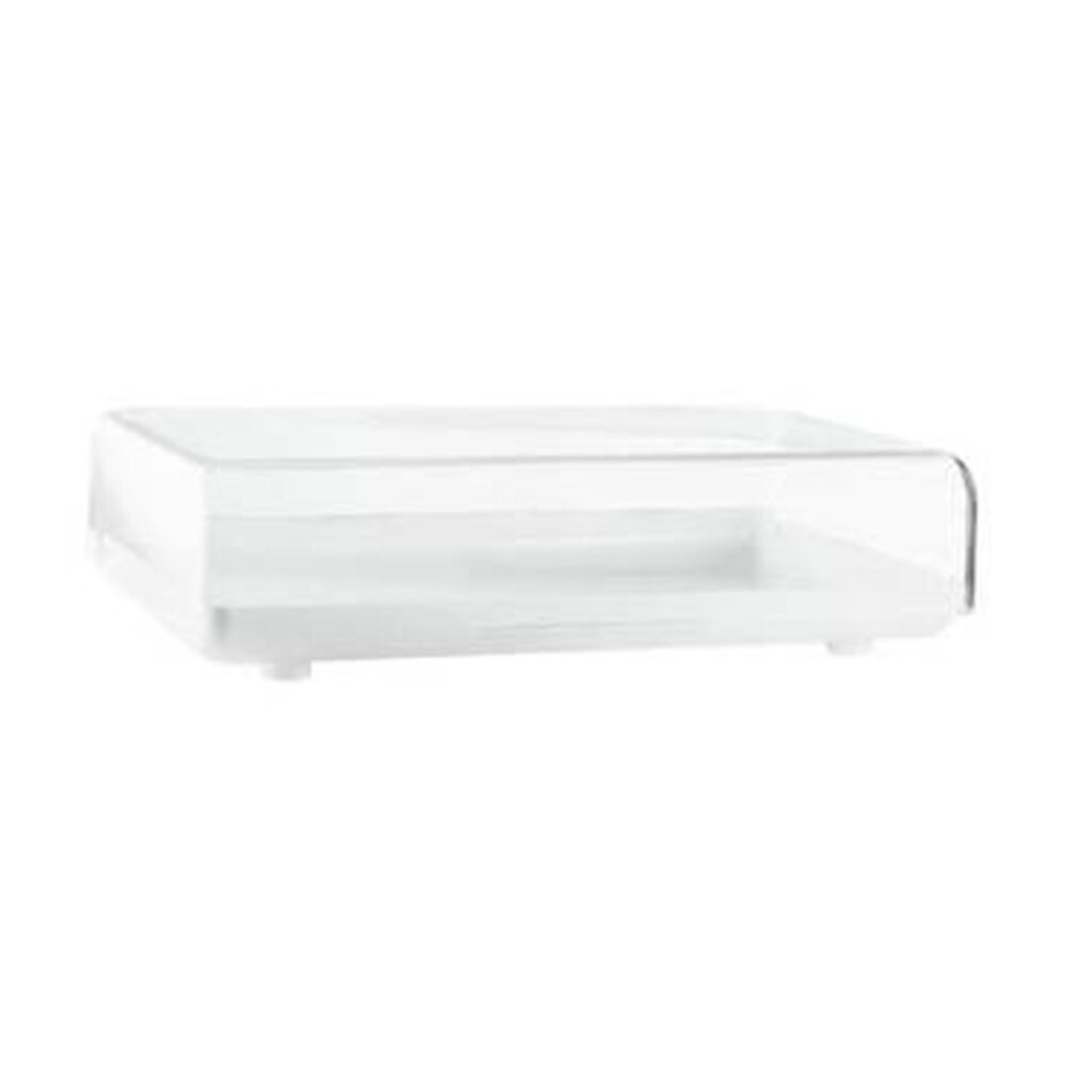 panera vitrina para pasteles blanco 44x30x12 cm breakfast and co