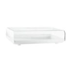 panera vitrina para pasteles blanco 44x30x12 cm breakfast and co
