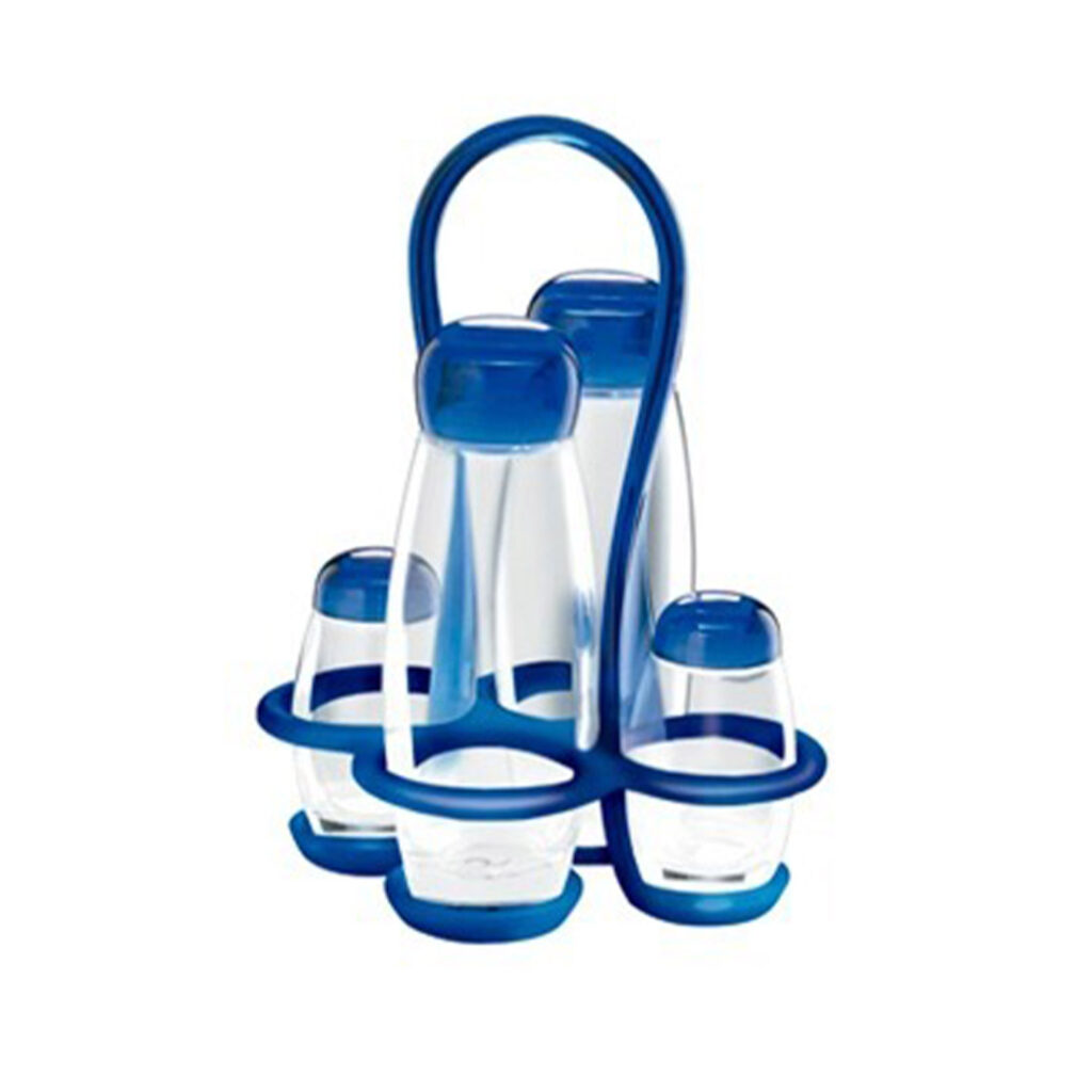 juego de 5 pzas manage 17 x 15 x h 22.5 cm ‘bolli’ azul cobalto