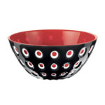 contenedor negro rojo d 25 cm le murrine