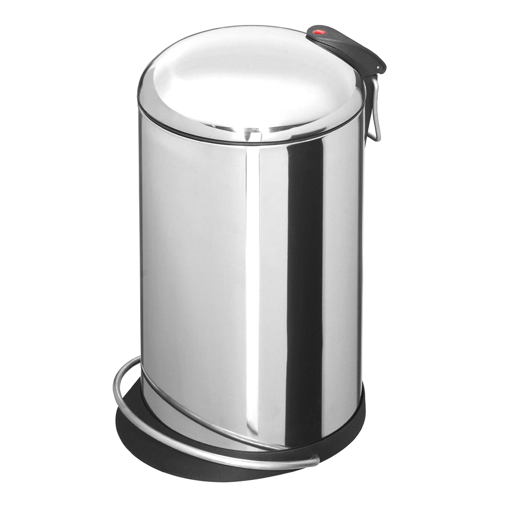 Contenedor de residuos 16 l h46 cm”trento top design 16”cubo interior plastico negro acero inoxidable