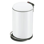 contenedor de residuos con pedal 16l h46cm ”trento top design 16” cuerpo y tapa abombada de acero fino