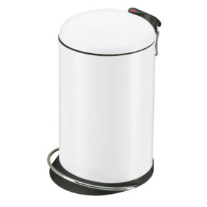 contenedor de residuos con pedal 16l h46cm ''trento top design 16'' cuerpo y tapa abombada de acero fino