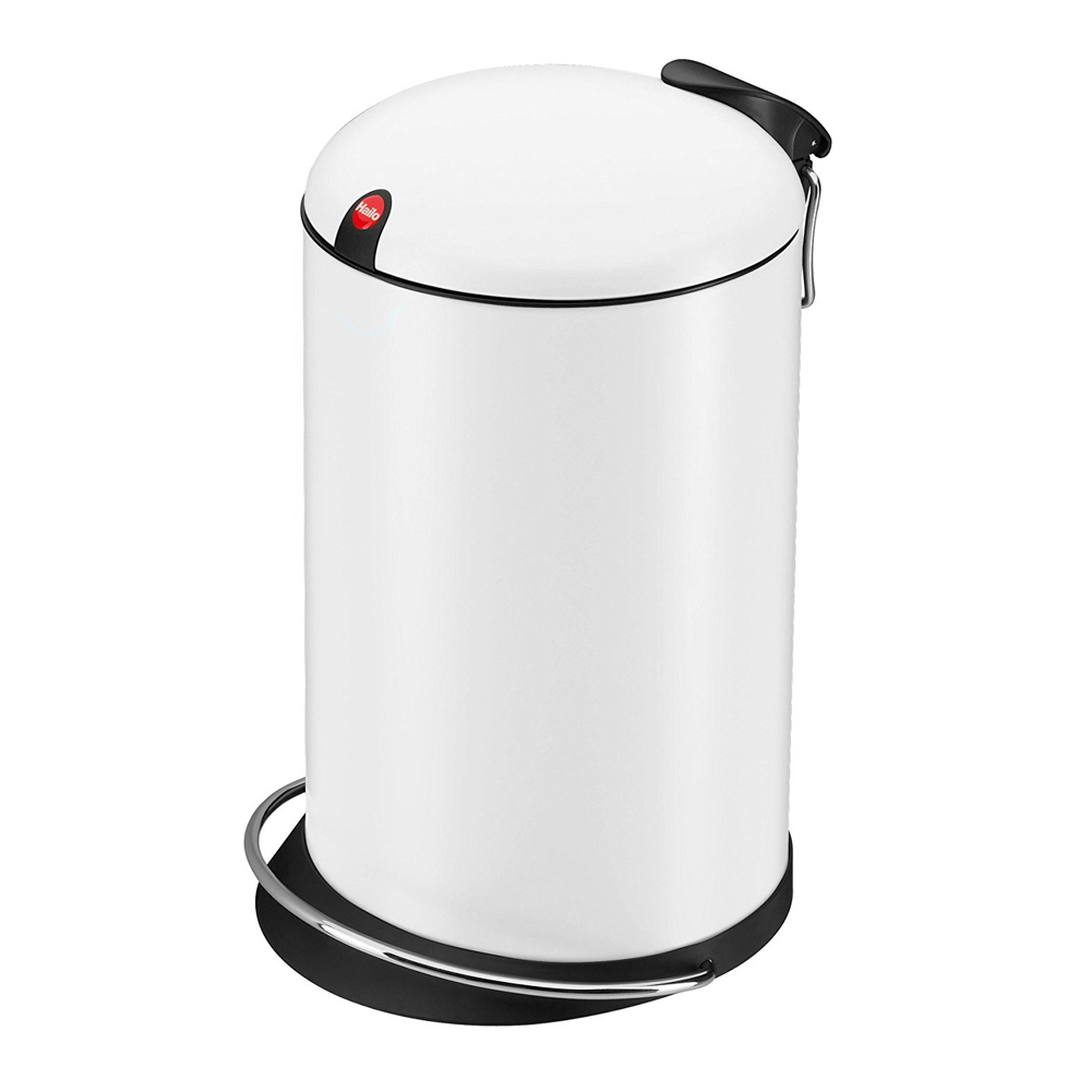 contenedor de residuos con pedal 16l 46cm”trento top design 16” interior plastico negro acero en colo