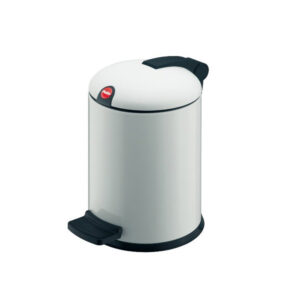 contenedor de residuos 4.0l h29cm''trento design 4''con pesal de acero en color blanco cubo interior pl