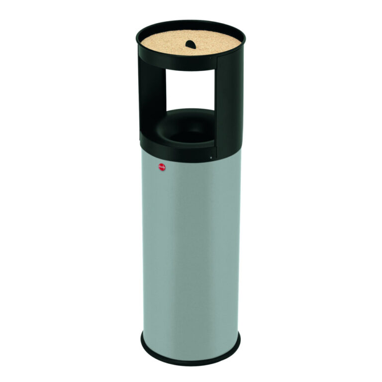 cenicero y papelero combinados 25l h80cm ''profiline care 40'' tapa con cenicero en color negro cuerpo