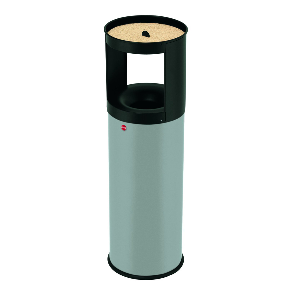 cenicero y papelero combinados 25l h80cm ”profiline care 40” tapa con cenicero en color negro cuerpo