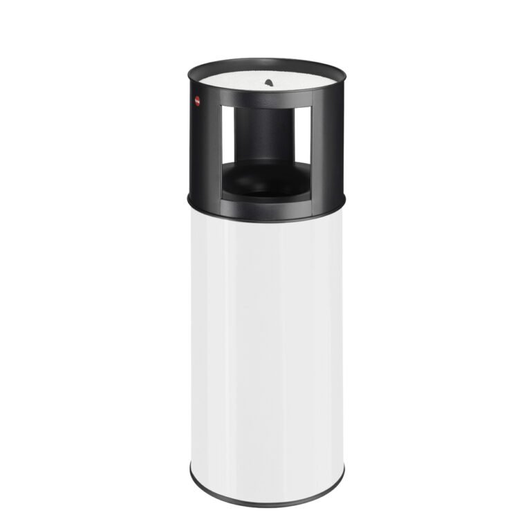 cenicero y papelero combinados ''profiline care 40'', cuerpo de acero con revestimiento color blanco