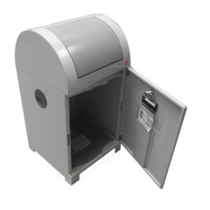 contenedor de residuos ”profiline wsb 70p” cuerpo aluminio blanco, batiente grs polvo